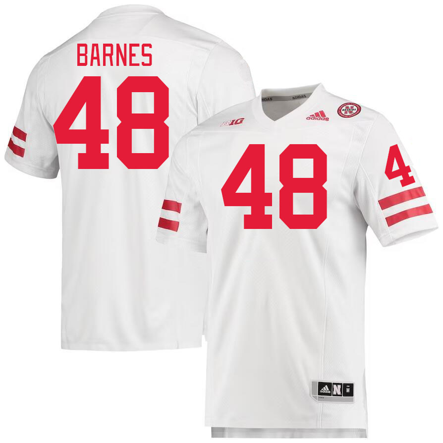 Men #48 D'Andre Barnes Nebraska Cornhuskers College Football Jerseys Stitched Sale-White
